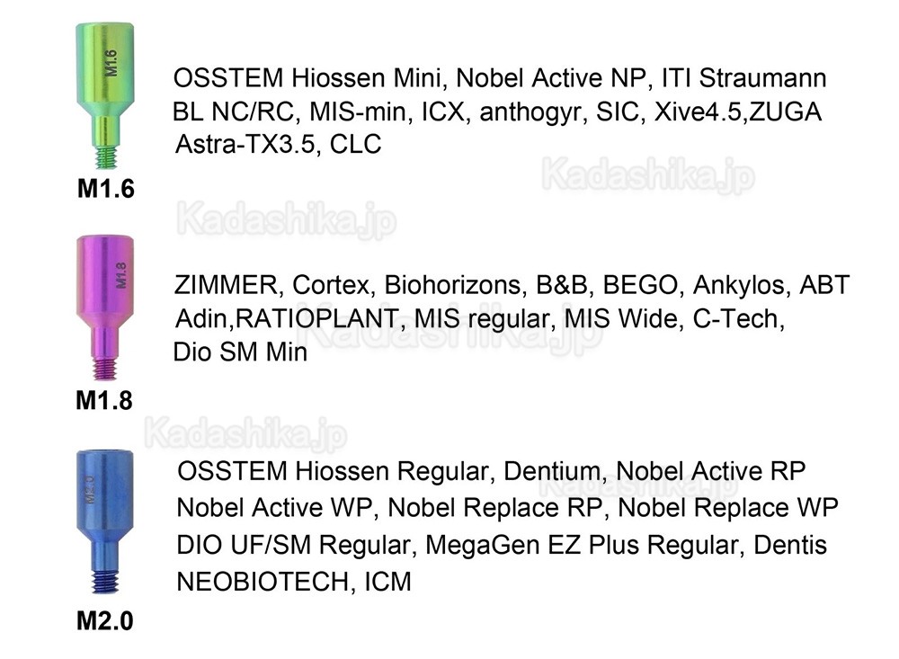 歯科インプラントスクリューリムーバーキット(互換 Neobiotech SR 修復ツール)